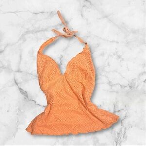 Mossimo Orange Lace Halter Top